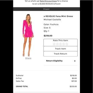 x REVOLVE Fena Mini Dress in Fuchsia
Michael Costello